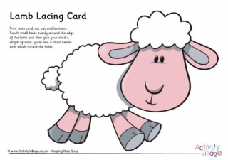 Lamb Lacing Card