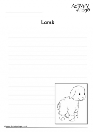 Lamb Writing Page