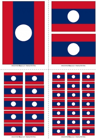 Laos Flag Printable