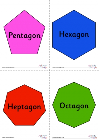 Large 2D Cutout Shapes with Names