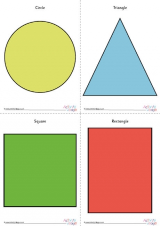 Large Shape Printables - First 4 Shapes