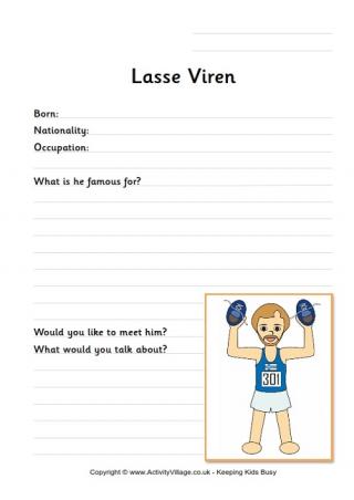 Lasse Viren Worksheet