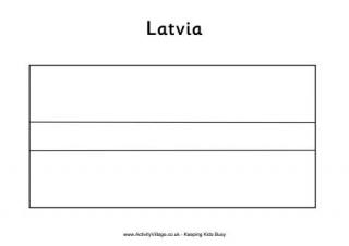 Latvia Colouring Flag