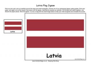 Latvia Flag Jigsaw