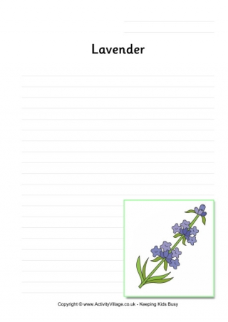 Lavender Writing Page