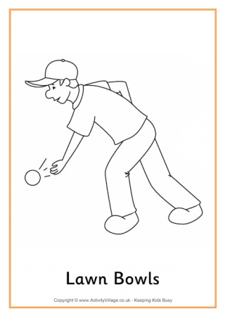 Lawn Bowls Colouring Page
