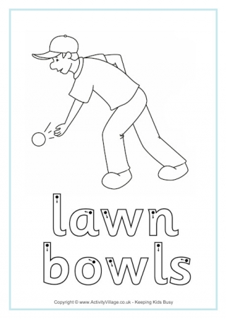 Lawn Bowls Finger Tracing