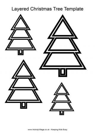 Layered Christmas Tree Template