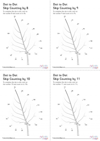 Leaf dot to dot skip counting