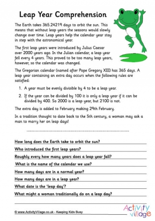 Leap Year Comprehension