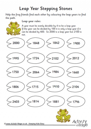 Leap Year Stepping Stones