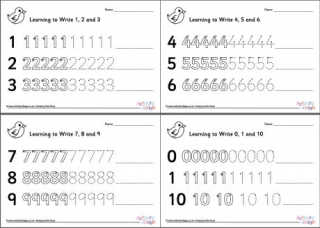 Learning to Write Numbers 0 to 10