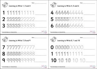 Learning to Write Numbers 0 to 10