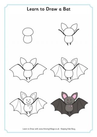 Learn to Draw a Bat 2