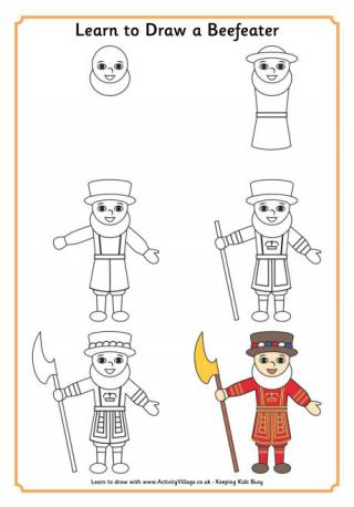 Learn to Draw a Beefeater