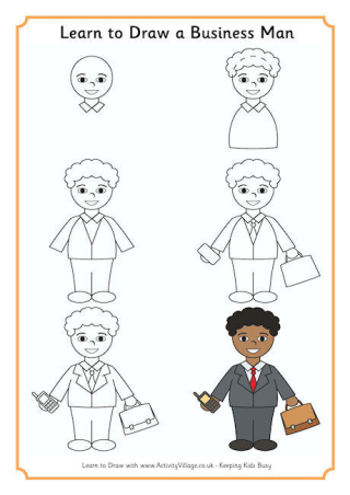 Learn to Draw a Business Man