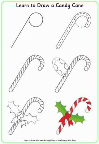 Learn to Draw a Candy Cane