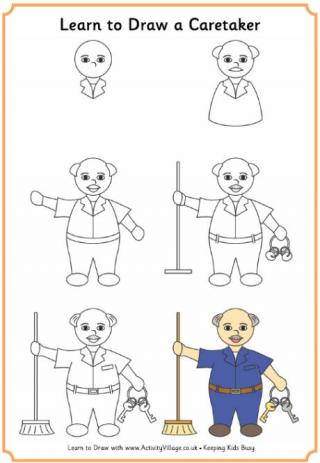 Learn to Draw a Caretaker