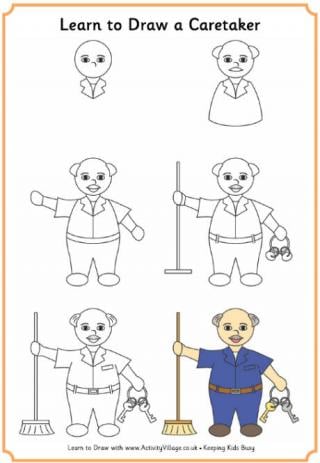 Learn to Draw a Caretaker