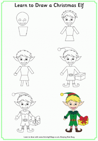 Learn to Draw a Christmas Elf