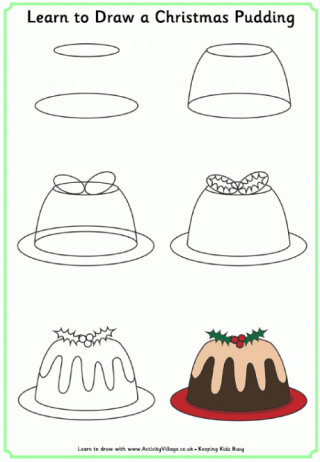 Learn to Draw a Christmas Pudding