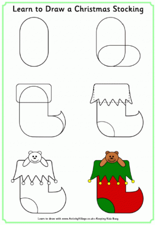 Learn to Draw a Christmas Stocking
