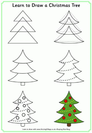 Learn to Draw a Christmas Tree