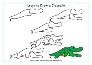 Learn to Draw a Crocodile 