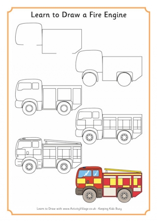 Learn to Draw a Fire Engine