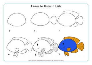 Learn to Draw a Fish