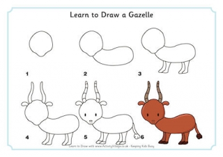 Learn to Draw a Gazelle