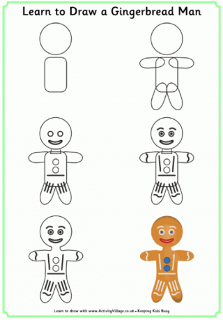 Learn to Draw a Gingerbread Man