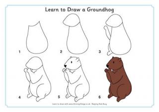Learn to Draw a Groundhog