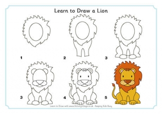 Learn to Draw a Lion