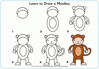 Learn to Draw a Monkey