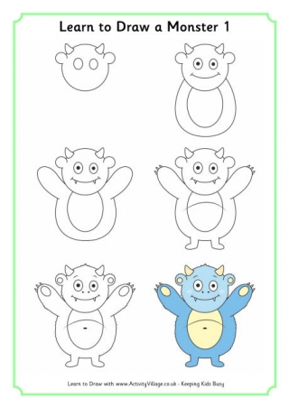 Learn to Draw a Monster 1