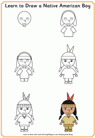 Learn to Draw a Native American Boy