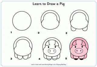 Learn to Draw a Pig