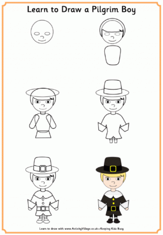 Learn to Draw a Pilgrim Boy