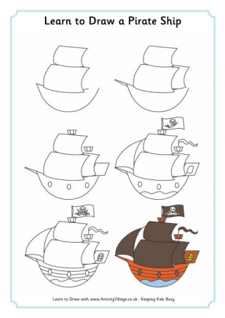 Learn To Draw A Pirate Ship