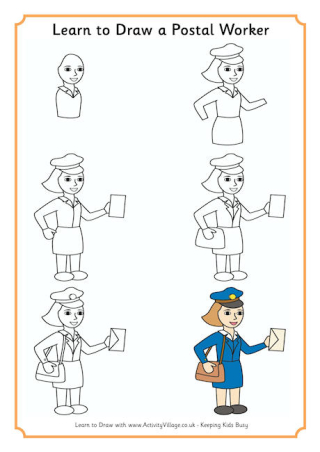 Learn to Draw a Postal Worker