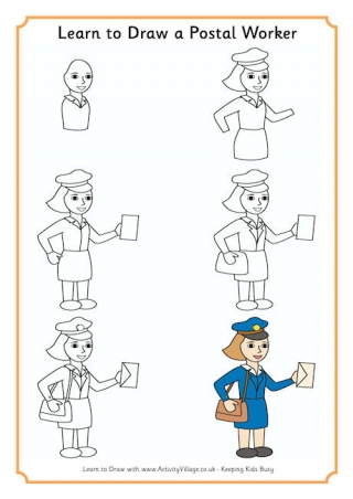Learn to Draw a Postal Worker