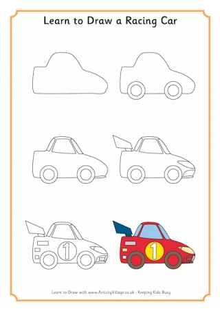 Learn to Draw a Racing Car