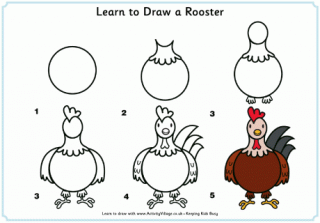 Learn to Draw a Rooster