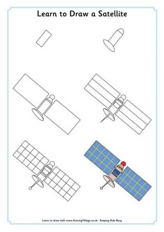 Learn to Draw a Satellite