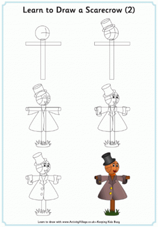 Learn to Draw a Scarecrow 2