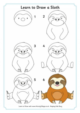 Learn To Draw A Sloth