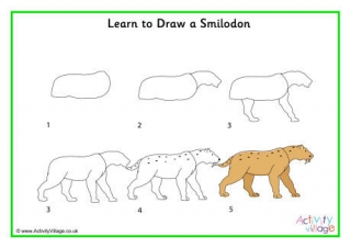 Learn To Draw A Smilodon