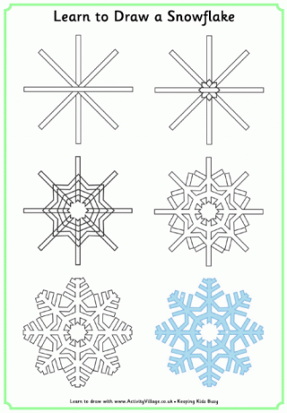 Learn to Draw a Snowflake