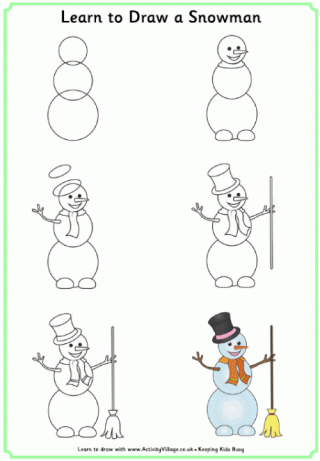 Learn to Draw a Snowman